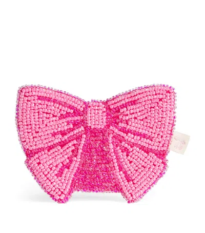 Konges Slojd Kids' Beaded Bow Wallet In Pink