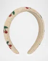 Konges Slojd Konges Sløjd Girls Cherry Beaded Headband In Brown