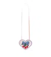Konges Slojd Beaded Heart Mini Purse In Pink