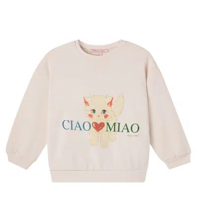 Konges Slojd Kids' Konges Sløjd Belli Printed Cotton Sweatshirt In Pink