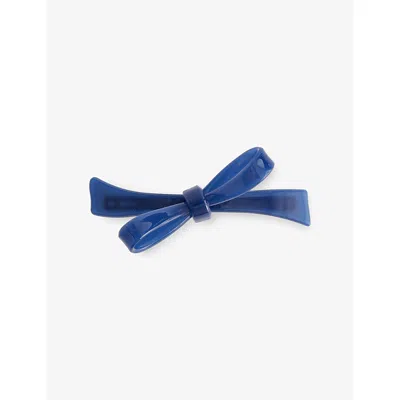 Konges Slojd Kids' Ensign Blue Belma Bow Resin Hair Clip