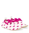 Konges Slojd Bow-detail Printed Seersucker Booties In White