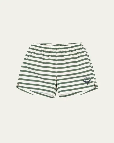 Konges Slojd Kids' Boy's Asnou Striped Swim Shorts In Stripe Verti