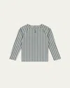 Konges Slojd Boy's Aster Striped Swim Top In Sailor Stripe
