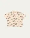 Konges Slojd Boy's Elliot Race Car Button Down Shirt In Grand Prix