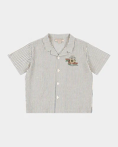Konges Slojd Kids' Boy's Elliot Short-sleeve Soccer Shirt In Gray