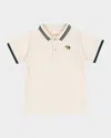 Konges Slojd 'florian' Piquet Polo Shirt Kids In Antique White