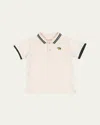 Konges Slojd 'florian' Piquet Polo Shirt Kids In Antique White