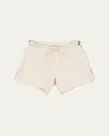 Konges Slojd Boy's Florian Stripe Trim Shorts In Antique White
