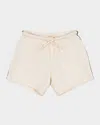 Konges Slojd Boy's Florian Stripe Trim Shorts In Antique White