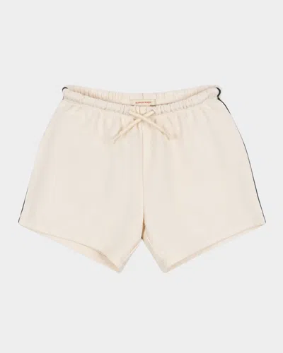 Konges Slojd Kids' Boy's Florian Stripe Trim Shorts In Antique White
