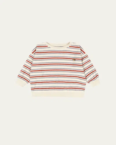 Konges Slojd Kids' Boy's Itty Striped Cotton Terry Sweatshirt In Multi