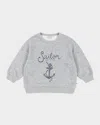 Konges Slojd Boy's Lou Sailor Sweatshirt In Grey Melange