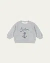 Konges Slojd Boy's Lou Sailor Sweatshirt In Grey Melange