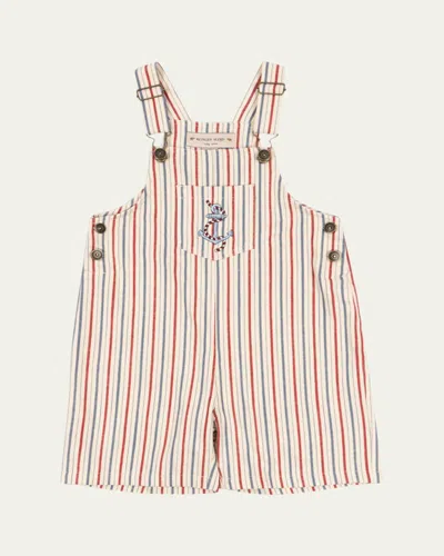Konges Slojd Kids' Boy's Marlon Striped Overalls In Multi