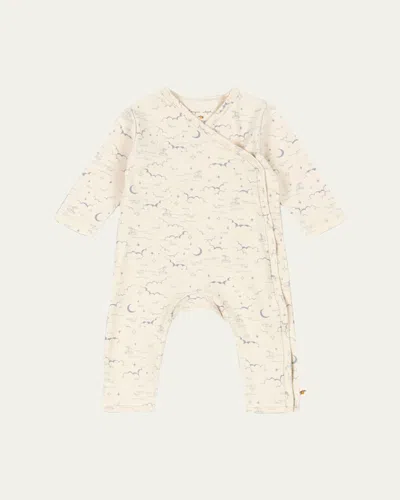 Konges Slojd Kids' Boy's Printed Stretch Cotton One-piece Coverall In White