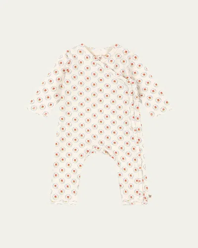 Konges Slojd Kids' Boy's Printed Stretch Cotton One-piece Coverall In White