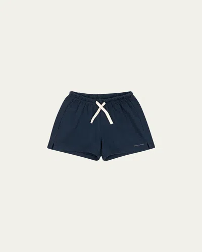 Konges Slojd Kids' Boy's Spotty Cotton Sweat Shorts In Total Eclipse