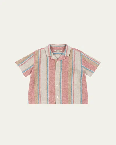 KONGES SLOJD BOY'S VENICE STRIPE BUTTON DOWN SHIRT