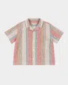 Konges Slojd Boy's Venice Stripe Button Down Shirt In Stan Stripe
