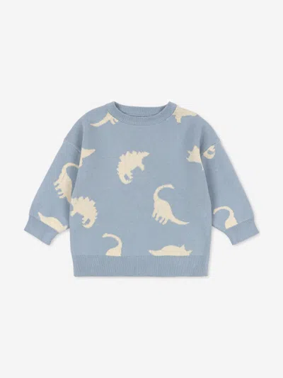 Konges Slojd Kids' Boys Dino Lapis Knit Sweatshirt In Blue