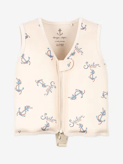 Konges Slojd Kids' Boys Ellis Swim Vest In Neutral