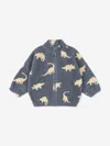 Konges Slojd Boys Jody Dino Teddy Jacket In Gray