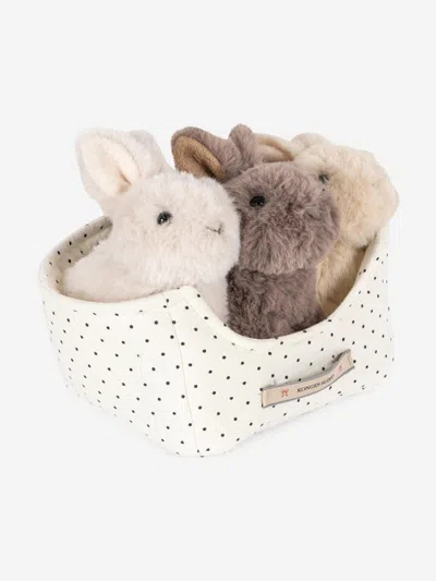 Konges Slojd Bunny Soft Toys With Bed In Brown
