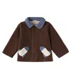Konges Slojd Calin Rocket Fleece Coat In Brown