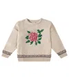Konges Slojd Carola Floral Wool Sweater In White