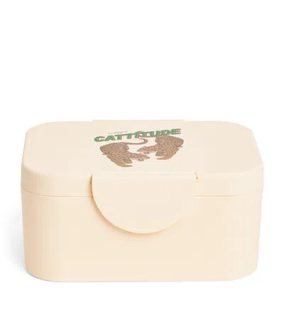 Konges Slojd Cattitude Print Lunch Box In White
