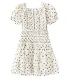 Konges Slojd Charlene Polka-dot Tulle Dress In Beige