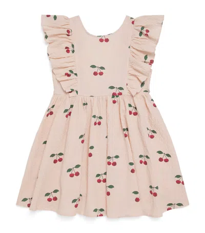 Konges Slojd Kids' Cherry Print Elin Dress In Neutral