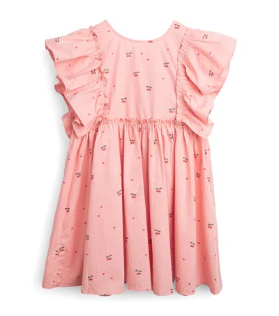 Konges Slojd Kids' Cherry Print Evia Bow Dress