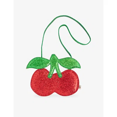 Konges Slojd Kids' Barbados Cherry Cherry Sequins Wallet Bag In Red