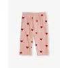 Konges Slojd Coeur Mellow Tavi Heart-print Fleece Trousers 12 Months-10 In Pink