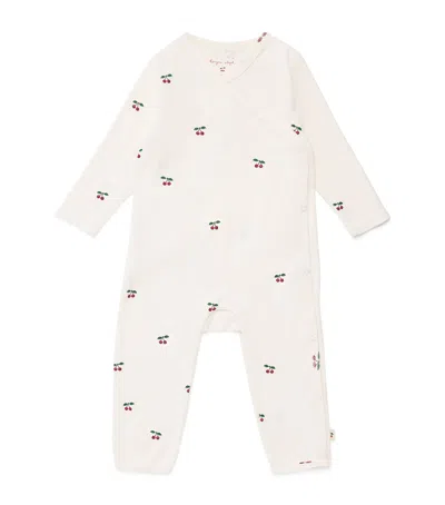 Konges Slojd Kids'  Cotton Cherry All-in-one In White