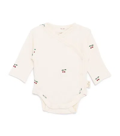 Konges Slojd Cotton Cherry Bodysuit In Red