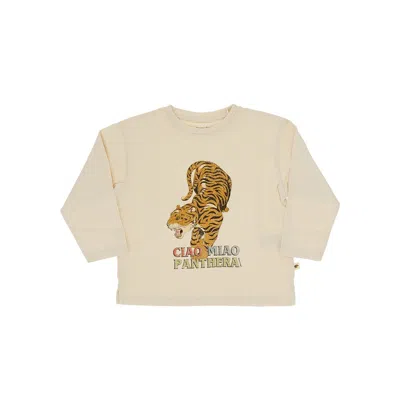 Konges Slojd Kids' 'fili' Boxy Fit T-shirt In Neutral