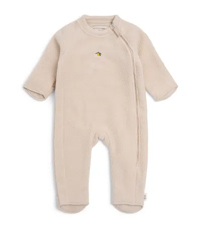 Konges Slojd Kids'  Fleece Safa Playsuit In Beige