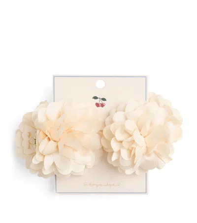 Konges Slojd Flower Hair Clips In White