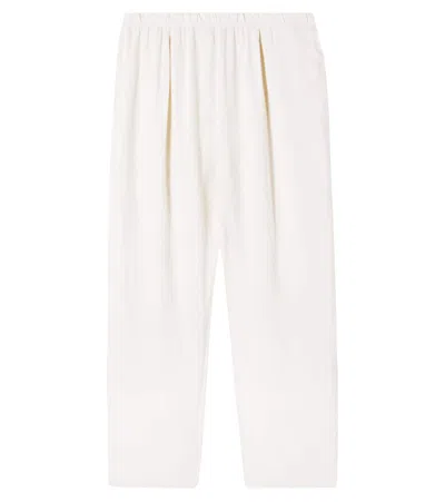 Konges Slojd Kids' Franzen Linen-blend Straight Pants In White