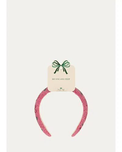 Konges Slojd Kids' Girl's Beaded Headband In Brown