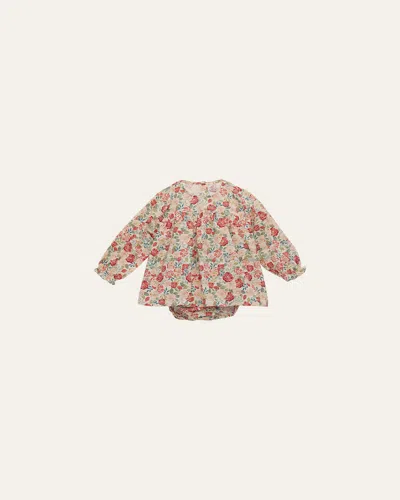 Konges Slojd Kids' Girl's Bella Floral Cotton Romper In Multi