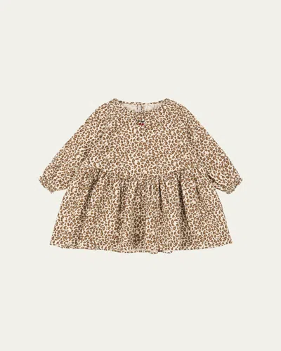 Konges Slojd Kids' Girl's Coco Leopard-print Dress In Animal Print
