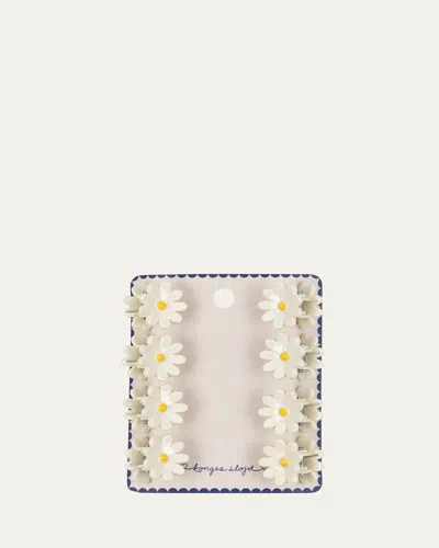 Konges Slojd Kids' Girl's Daisy Hair Clips, Set Of 8 In Multi