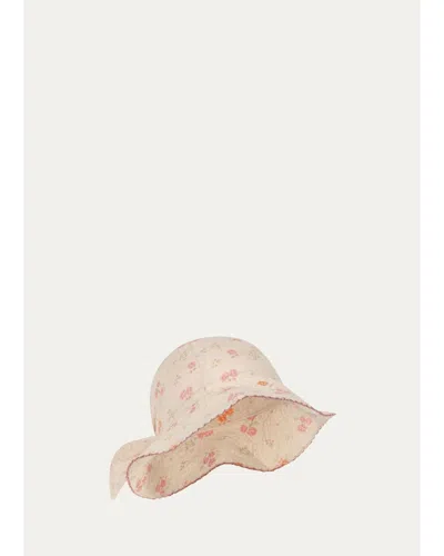 Konges Slojd Kids' Girl's Elin Bow Sun Hat In Multi