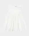 Konges Slojd Lacey Ruffled Cotton Dress In Optic White