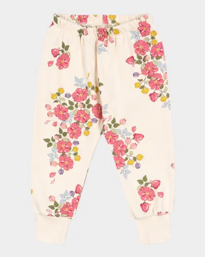 Konges Slojd Kids' Girl's Loupy Lou Floral-print Sweatpants In Fleuri