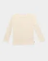 Konges Slojd Girl's Minnie Micro Floral-print Jersey Top In Antique White